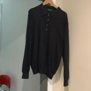 Men’s long sleeve knit polo